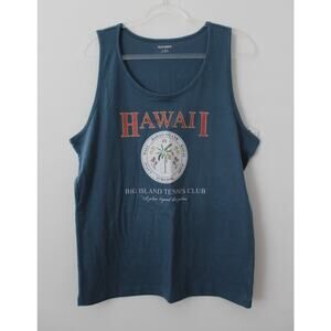 Old Navy Mens Graphic Tank Top Hawaii Blue Size M NWT